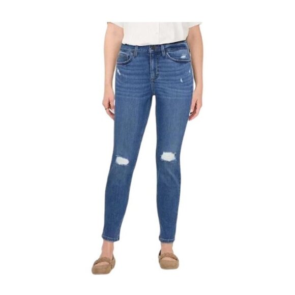 LC Lauren Conrad Womens High Rise Distressed Ankle Skinny Jeans Sz 8 New - Picture 1 of 8